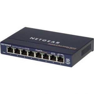 NETGEAR PROSAFE GS108 GIGABIT 8 PORT AUTO SENSING SWITCH - METAL
