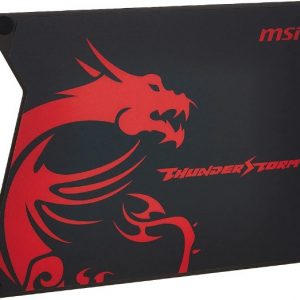 MSI THUNDERSTORM ALUMINUM GAMING MOUSEPAD - Solid Aluminum Construction, Two-sided Design, Unique L-shaped Ergonomic Design, Anti-slip silicone feet, Protective Chamfer Design, Anodized Aluminum Surface+ Hard Plastic polymer Surface