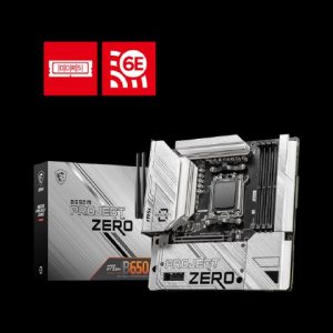MSI B650M PROJECT ZERO AM5 MOTHERBOARD