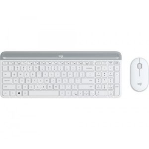 Logitech MK470 Slim Wireless Keyboard Mouse Combo Nano Receiver 1 Yr Warranty -White