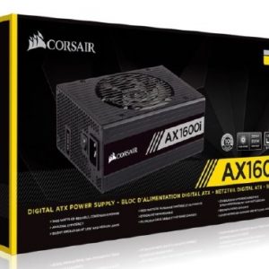 Corsair 1600W AX 80+ Titanium Digital Fully Modular 140mm FAN, ATX Power Supply, PSU, Years Warranty.