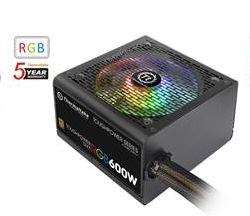 Thermaltake Toughpower GX1 RGB, 600W, Non Modular, 80 Plus Gold Power Supply (PSU) - PS-TPD-0600NHFAGA-1