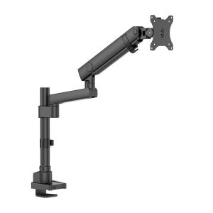 INFINITY Black Single Screen Pole-Mounted Heavy-Duty Mechanical Spring Monitor Arm support 17â€-40â€, up to 12kg