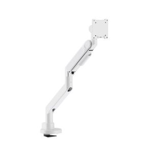 INFINITY WHITE Ergonomic and Style Heavy-Duty Gas Spring Single Monitor Arm support 24â€-57â€, up to 27kg