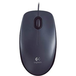 Logitech M90 Optical Mouse - 910-001795 (Full Size Ambidextrous Shape, High Definition Optical Tracking)