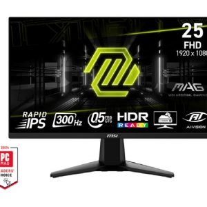 MSI MAG 255XF - 24.5" Rapid IPS, 1920 x 1080 FHD, 300Hz, 1ms, AMD FreeSync Premium