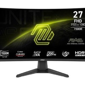 MSI MAG 276CF E20 - 27" Rapid VA, 1920 x 1080 FHD, 200Hz, 0.5ms, Adaptive-Sync