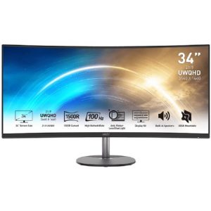 MSI PRO MP341CQ - 34" VA, 3440 x 1440 UWQHD, 100Hz, 1ms, FreeSync
