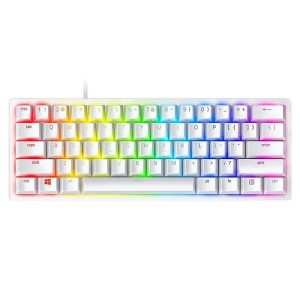 Razer Huntsman Mini - Mercury (White) Edition - 60% Optical Gaming Keyboard (Clicky Purple Switch) - RZ03-03390300