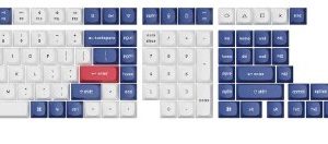 Double Shot PBT OSA Full Set 141 Keys Keycap Set (Blue & White)