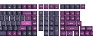 Double Shot PBT OSA Full Set 141 Keys Keycap Set (Purple)