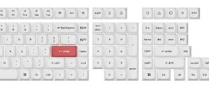 Double Shot PBT OSA Full Set 141 Keys Keycap Set (Black On White)