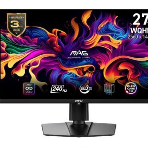 MSI MAG 271QPX QD-OLED E2 - 26.5" QD-OLED, 2560 x 1440 WQHD, 240Hz, 0.03ms, AMD FreeSync Premium Pro