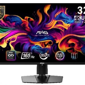 MSI MAG 321UP QD-OLED - 31.5" QD-OLED, 3840 x 2160 UHD, 165Hz, 0.03ms, AMD FreeSync Premium Pro