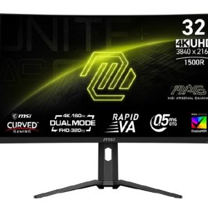MSI MAG 321CUPDF - 32" Rapid VA, 3840 x 2160 UHD, 160Hz, 0.5ms, AMD FreeSync Premium