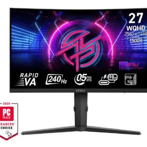 MSI MPG 275CQRXF - 27" Rapid VA, 2560 x 1440 WQHD, 240Hz, 0.5ms, AMD FreeSync Premium
