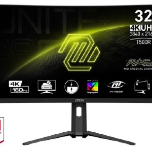 EX-DISPLAY: MSI MAG 321CUP - 31.5" VA, 3840 x 2160 UHD, 160Hz, 1ms, AMD FreeSync Premium