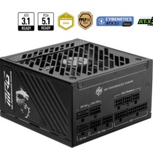 MSI MAG A850GS PCIE5 850W Up to 90% (80 Plus Gold) ATX Power Supply Unit