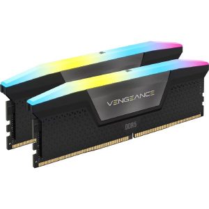CORSAIR VENGEANCE 32GB (2*16GB) RGB DDR5 6400MHz BLACK - CMH32GX5M2B6400C36