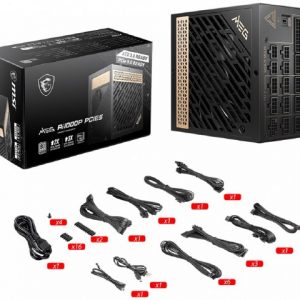 MSI MEG Ai1000P PCIE5 1000W Up to 92% (80 Plus platinum) ATX, FULL MODULAR