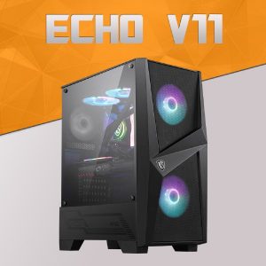 TECS ECHO V11 GAMER PC - Intel i5 14400F - MSI B760 GAMING PLUS WIFI Motherboard - 16GB DDR5 4800MHz RAM - RTX 3050 8GB OC GPU - 1TB NVMe SSD - WIFI - RGB Tower Case - Windows 11 Home