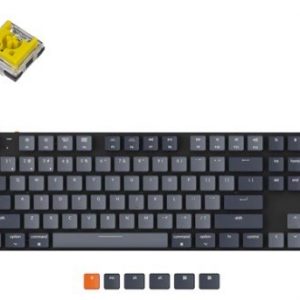 Keychron K1v5 SE Low-Profile Bluetooth Keyboard RGB Backlit Hot-Swappable Optical Switch 87 Keys Wireless Keyboard (Banana Switch)
