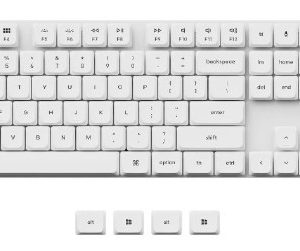 Keychron K5 SE Low-Profile Bluetooth Keyboard White Backlit Gateron Mechanical Wireless Keyboard (LSA White Keycap) (Brown Switch)