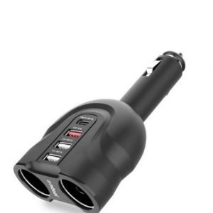 mbeat Gorilla Power Dual Port USB-C & QC 3.0 Car Charger w/ Cigar Lighter Splitter