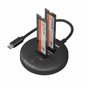 mbeat H3 USB 3.2 Gen2x2 20Gb/s Dual M.2 NVMe SSD Dock w/ Clone Duplicator