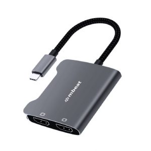 mbeat Tough Link USB-C to Dual 4K HDMI Adapter