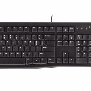LOGITECH MK120 - Desktop - Retail Wired USB Keyboard and Mouse - 920-002586 (Comfortable, quiet typing, Spill-resistant design)