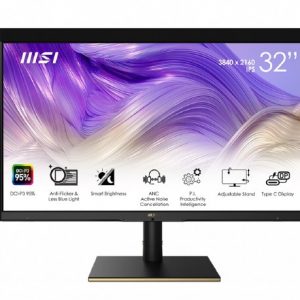 MSI Summit MS321UP Black 32" 4K, 60HZ IPS, USB-C, 4ms, Adjustable Stand, 3Y