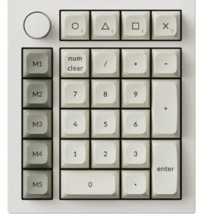 Keychron Q0 Max QMK Custom Hot-Swapppable Mechanical Full Assembled Knob version Number Pad (White) (Jupiter Brown Switch) (Q0M-P3)