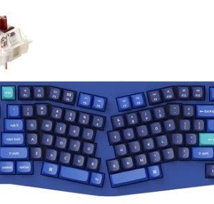 Keychron Q10 Alice Layout 75% QMK Custom Hot-Swap Gateron Full Assembled Mechanical Keyboard Knob Version (Blue) (Brown Switch) (Q10-O3)