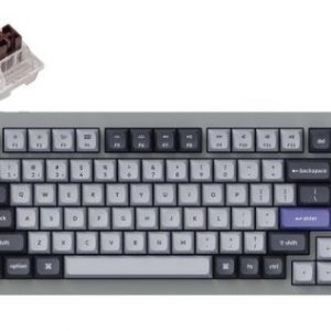 Keychron Q1 Pro QMK 75% Wireless Custom Hot-Swappable Mechanical Keyboard K Pro Brown Switch with Knob (Silver) (Q1P-N3)