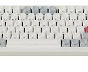 Keychron Q1 MAX Side Printed QMK 75% Wireless Custom Hot-Swappable Mechanical Keyboard Gateron Jupiter Red with Knob (White)