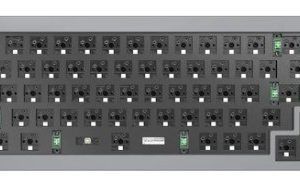Keychron Q2 QMK 65% Custom Hot-Swappable Mechanical Keyboard Barbone Knob Version (Grey) (Q2-B2)