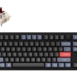 Keychron Q3 QMK Custom Hot-Swappable Full Assembled Mechanical Keyboard Knob Version (Black) (Brown Switch) (Q3-M3)