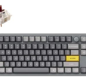 Keychron Q3 QMK Custom Hot-Swappable Full Assembled Mechanical Keyboard Knob Version (Grey) (Brown Switch) (Q3-N3)