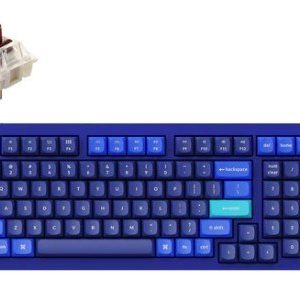 Keychron Q5 QMK 1800 Compact Custom Hot-Swappable Gateron Full Assembled Mechanical Keyboard Knob Version (Blue) (Brown Switch)