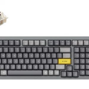 Keychron Q5 QMK 1800 Compact Custom Hot-Swappable Gateron Full Assembled Mechanical Keyboard Knob Version (Grey) (Brown Switch)