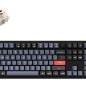 Keychron Q6 QMK 100% Custom Hot-Swappable Gateron Full Assembled Mechanical Keyboard Knob Version (Black) (Brown Switch) (Q6-M3)