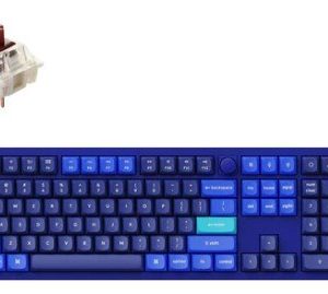 Keychron Q6 QMK 100% Custom Hot-Swappable Gateron Full Assembled Mechanical Keyboard Knob Version (Blue) (Brown Switch) (Q6-O3)