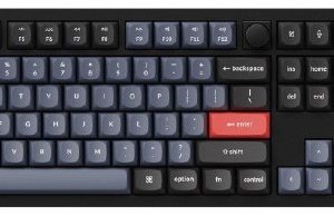 Keychron Q6 QMK 100% Custom Hot-Swappable Gateron Full Assembled Mechanical Keyboard Knob Version (Black) (Red Switch) (Q6-M1)