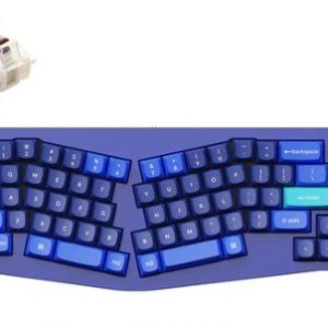 Keychron Q8 Alice Layout QMK Custom Hot-Swappable Gateron Full Assembled Mechanical Keyboard Knob Version (Blue) (Brown Switch) (Q8-M3)