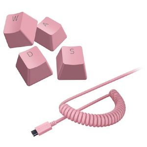 Razer PBT Keycap + Coiled Cable Upgrade SetÂ - Quartz Pink